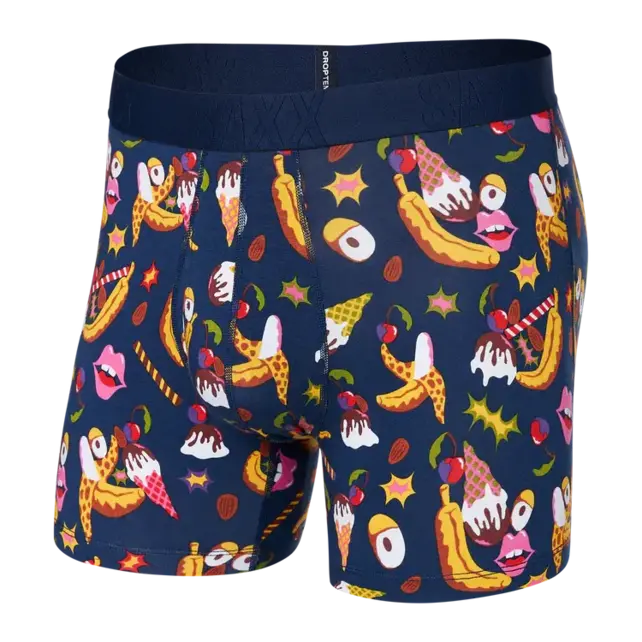 SAXX DROPTEMP Boxer Brief - Banana Split - Navy