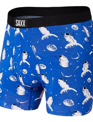 SAXX ULTRA Boxer Brief - Astro Snowman - Peak Blue