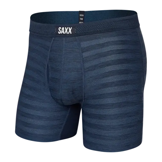 SAXX DROPTEMP Mesh Boxer Brief - Dark Denim Heather