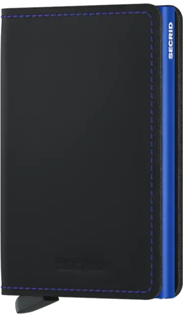 SECRID - Slimwallet - Matte Black & Blue