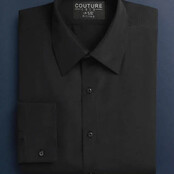 Slimfit Microfiber Dress Shirt - Black