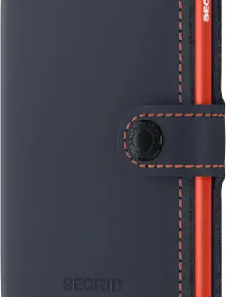 SECRID - Miniwallet - Matte  Night Blue & Orange