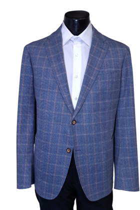 7 Downie St. Check Sport Coat - Reston - Pink/Blue
