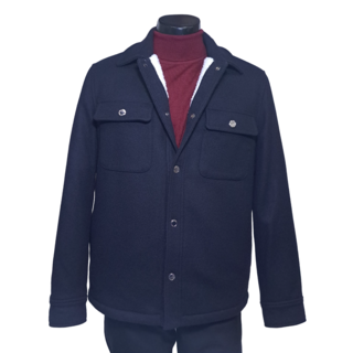 Michael Kors Melton Shirt Jacket - Midnight