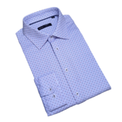 LIGHT BLUE HORST DOT PATTERN DRESS SHIRT