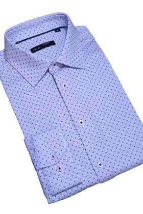 LIGHT BLUE HORST DOT PATTERN DRESS SHIRT
