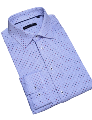 LIGHT BLUE HORST DOT PATTERN DRESS SHIRT