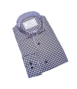 7 Downie St. 7 Downie St. Check Dress Shirt - Black - FW 78 LS