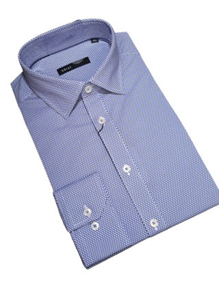 Horst Diamond Patterned Dress Shirt - Blue
