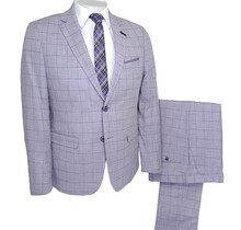 Lief Horsens Rock Check Suit - Lavender