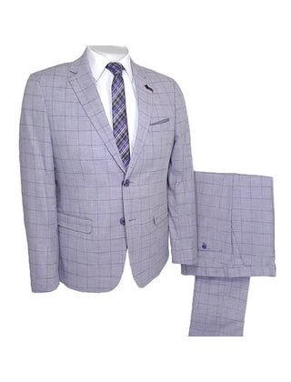 Lief Horsens Rock Check Suit - Lavender