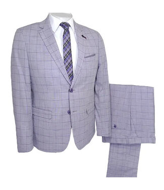Lief Horsens Rock Check Suit - Lavender
