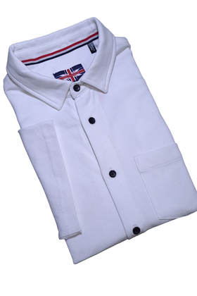 WHITE SOUL OF LONDON COTTON SHORT SLEEVE DRESS SHIRT