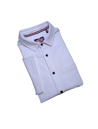 WHITE SOUL OF LONDON COTTON SHORT SLEEVE DRESS SHIRT