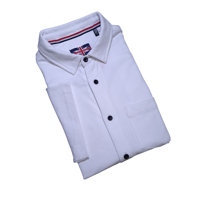 WHITE SOUL OF LONDON COTTON SHORT SLEEVE DRESS SHIRT