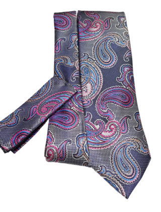 Barcelona Tie & Pocket Square - 2336