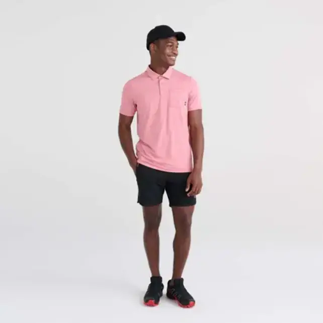 SAXX DROPTEMP Polo - Gumball Heather SAXX DROPTEMP Polo - Gumball Heather