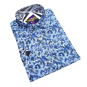 Sugar Short Sleeve Dress Shirt - Odelete - Sky