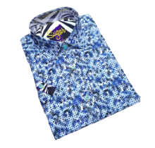 Sugar Short Sleeve Dress Shirt - Odelete - Sky