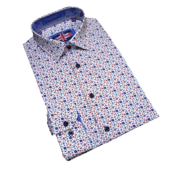 Soul Of London L/S Cotton Stretch Floral Patterned Dress Shirt - Multi