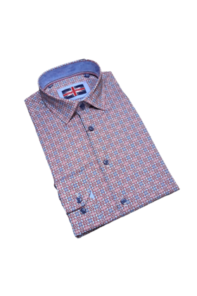 Soul Of London L/S Cotton Stretch Dress Shirt - Pink