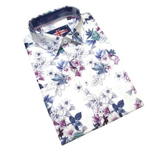 Soul Of London Cotton Stretch Short Sleeve Dress Shirt  - White