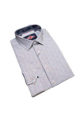 Soul Of London L/S Cotton Stretch Dress Shirt - Red