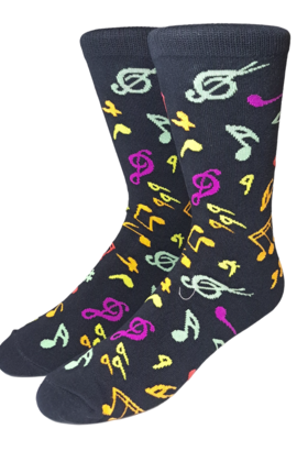 Eldorado Music Note Pattern  Socks - Style S33