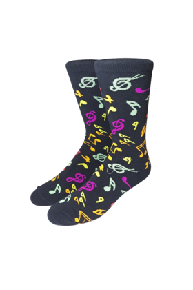 Eldorado Music Note Pattern  Socks - Style S33
