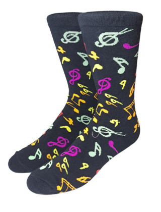 Eldorado Music Note Pattern  Socks - Style S33
