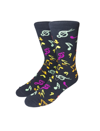 Eldorado Music Note Pattern  Socks - Style S33