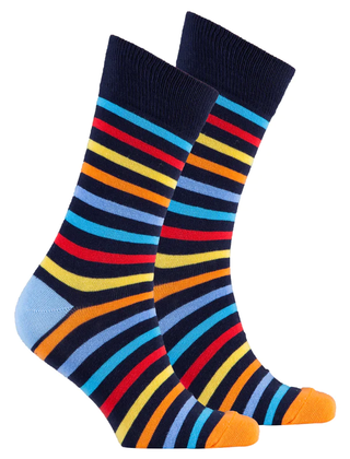 Socks N Socks Men's  Stripe Crew Socks