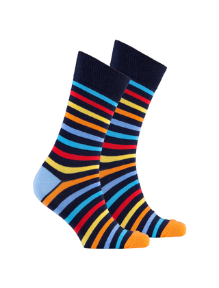 Socks N Socks Men's  Stripe Crew Socks
