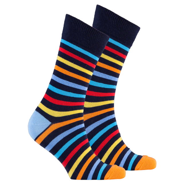 Socks N Socks Men's  Stripe Crew Socks Socks N Socks Men's  Stripe Crew Socks
