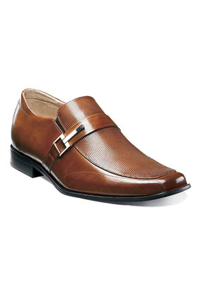 Stacy Adams Beau Moc Toe Loafer - Cognac