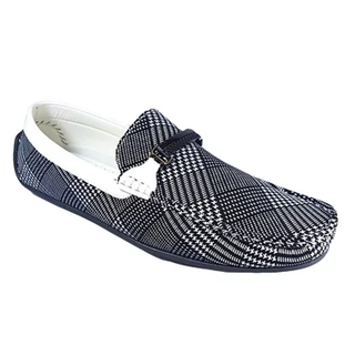 Avellino Plaid Loafer - Black/White