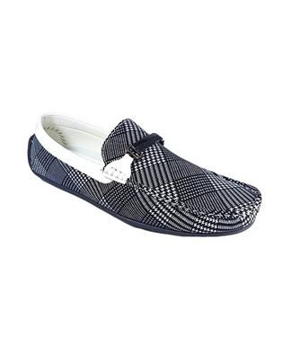 Avellino Plaid Loafer - Black/White