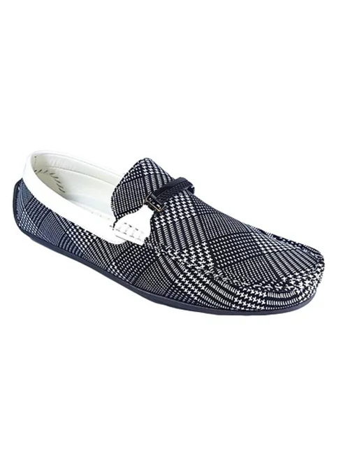 Avellino Plaid Loafer - Black/White