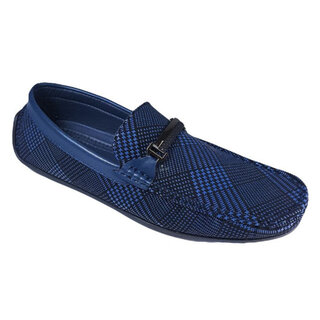 Avellino Plaid Loafer - Navy