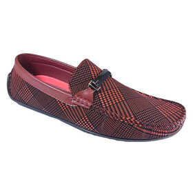 Avellino Plaid Loafer - Burgundy