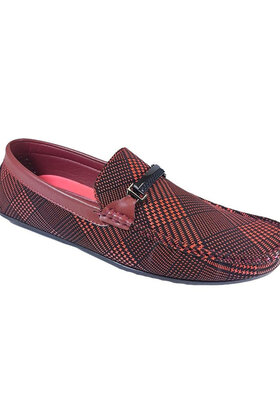 Avellino Plaid Loafer - Burgundy