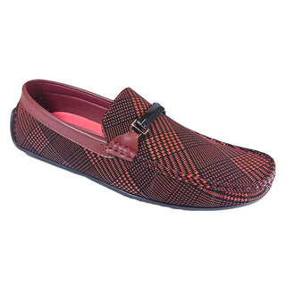 Avellino Plaid Loafer - Burgundy