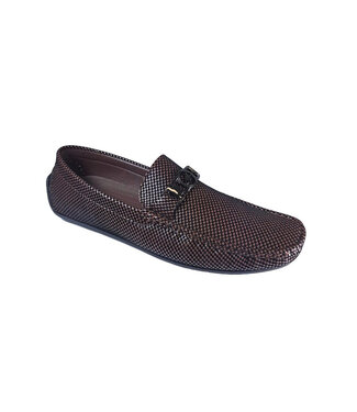 Avellino Houndstooth Loafer - Brown
