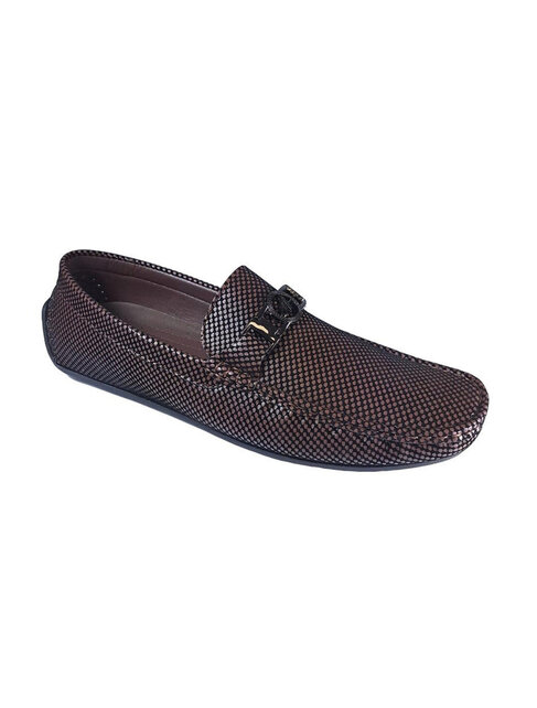Avellino Houndstooth Loafer - Brown