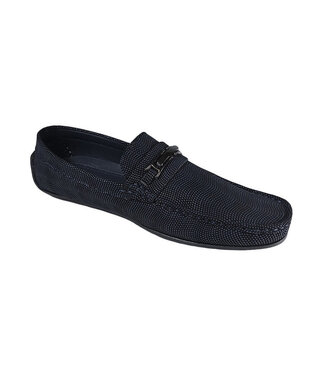 Avellino Houndstooth Loafer - Black