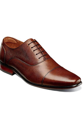 Florsheim Postino Cap Toe Balmoral Oxford  - Cognac