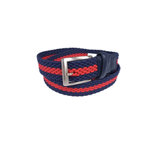 Braided Belt - Navy/Red