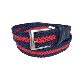 Braided Belt - Navy/Red