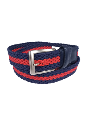 Braided Belt - Navy/Red