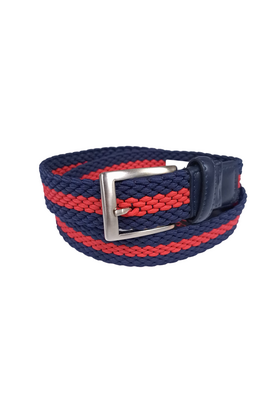 Braided Belt - Navy/Red